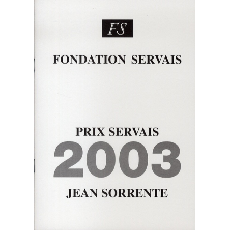 Prix Servais 2003 Jean Sorrente