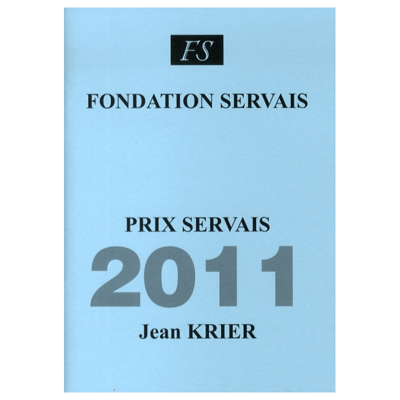 Prix Servais 2011 Jean Krier