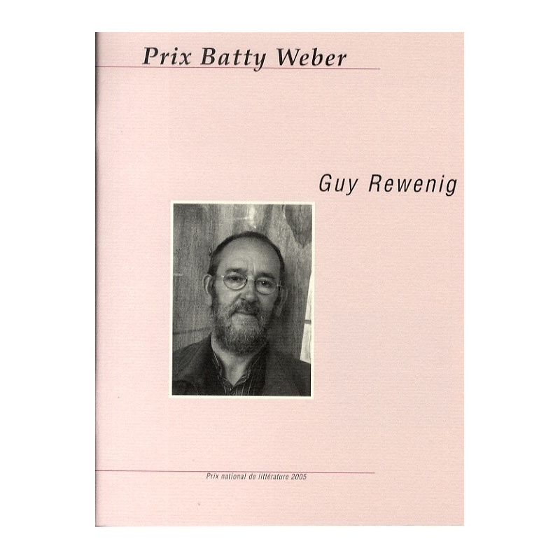 Prix Batty Weber: Guy Rewenig